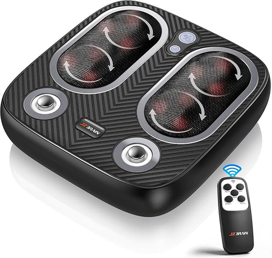 Foot Massager, Shiatsu Foot Massager Machine with Vibration for Plantar & Neuropathy, Electric Foot Massager for Fasciitis Relief & Circulation - 3 Intensity, 3 Modes