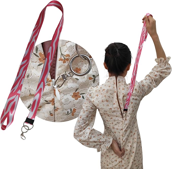 Dress Zipper Pull Helper | Zipper Puller Helper for Easy Dressing | Zipper Helper Tool for Smooth Operation (Pink)