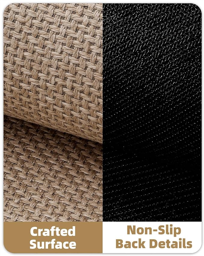 Color&Geometry Large Thin Front Door Mat Indoor Entrance Non Slip Rubber Backed, 36"x56" Indoor Door Mats for Entryway, Dirt Trapper Double Doormat, Washable Front Door Rugs, Dark Beige