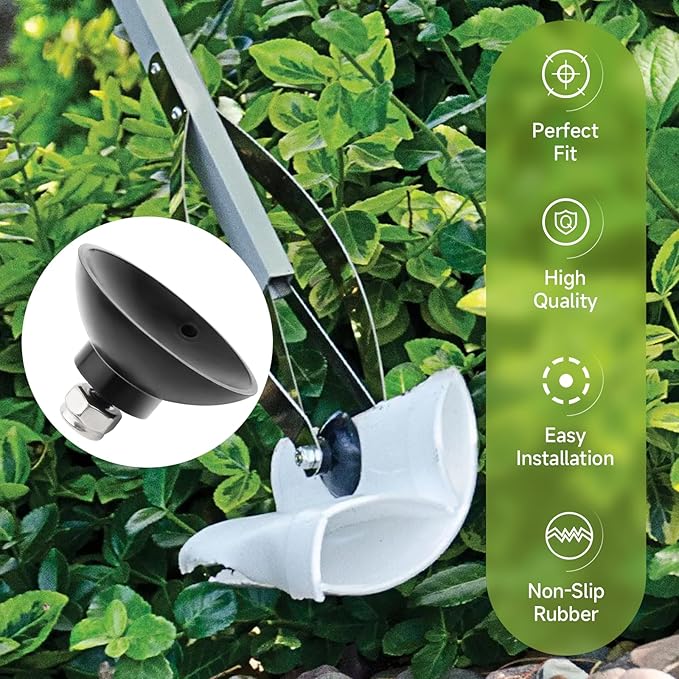 Reacher Replacement Gripper Cups Compatible with Arcmate, Outdoor Heavy Duty Reacher Grabber Tips for EZ Reacher Repair, Rubber Cups with Locknuts for Arcmate Grabber Tool, 4 Pairs(8 Cups)