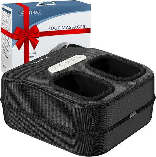 MOUNTRAX Foot Massager with Heat for Neuropathy, 2026 Upgraded, Deep Kneading Shiatsu Foot Massager for Plantar Fasciitis, Fits Up to Men Size 13, Gifts for Women Men Mom Dad Seniors