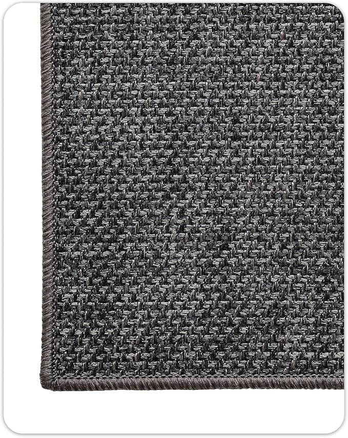 Color&Geometry Large Thin Front Door Mat Indoor Entrance Non Slip Rubber Backed, 48"x72" Indoor Door Mats for Entryway, Dirt Trapper Double Doormat, Washable Front Door Rugs, Charcoal Grey