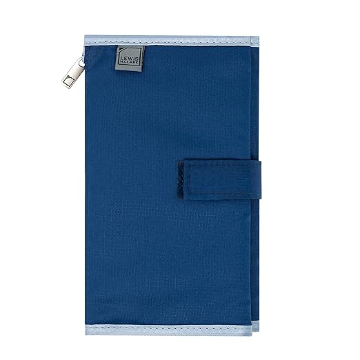 Lewis N. Clark Travel Pill Organizer, for Vitamins, Medication, Prescriptions, Or Medicine Storage, 16 Slot Pouch, Navy