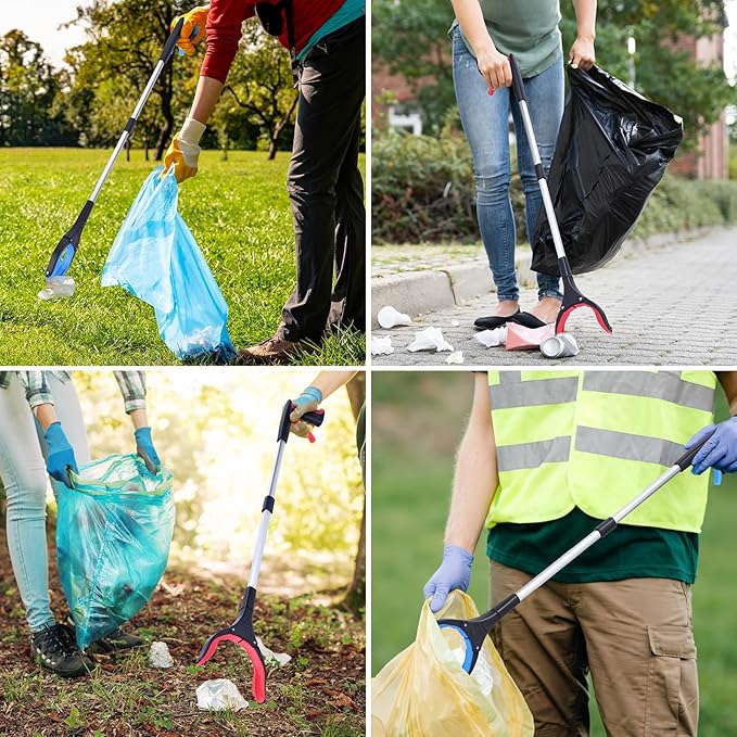Matthew 2-Pack Grabber Reacher Tool, 32" Foldable Pick Up Stick Grabbers for Seniors, Lightweight Leaf Trash Picker Upper Grabber Tool, Surgery Recovery Gifts Elderly Must Haves