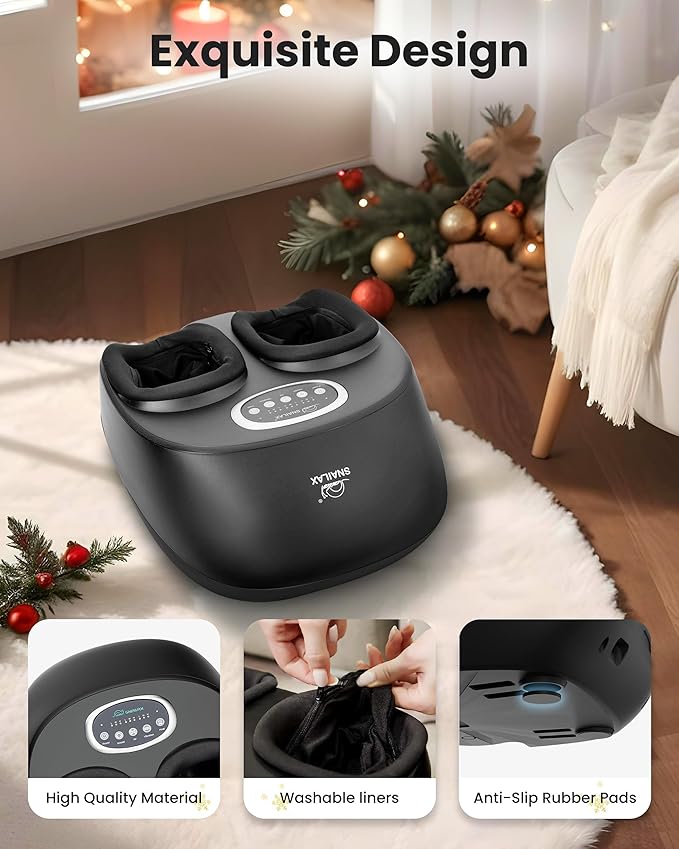 Snailax Foot Massager with Heat, Remote Control, Shiatsu Foot Massager Machine with Deep Kneading, Rolling, Compression, Vibration, Size 13, Gift for Mom