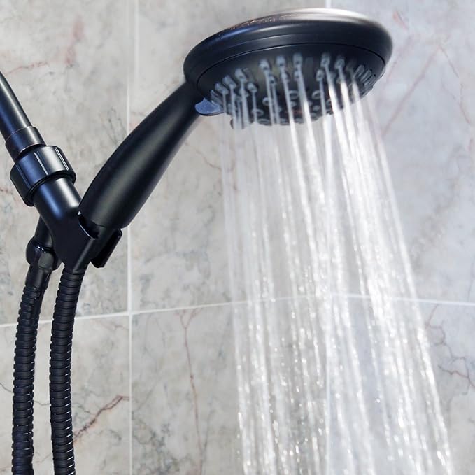 6 Function Luxury Handheld Shower Head - Adjustable High Pressure Rainfall Spray With Removable Hand Held Rain Showerhead For The Bathroom, 1.8 GPM - Oil-Rubbed Bronze & California Certified