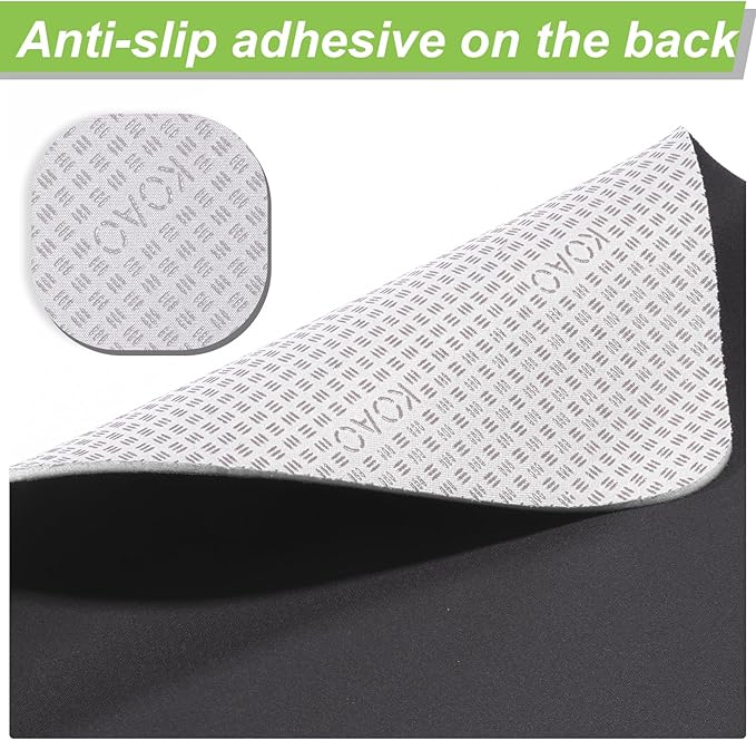 Non Slip Under Desk Elliptical Mat, Exercise Mat for Ellipse Leg Exerciser Machine, Suitable for Electric Seated Foot Pedal Exerciser, Enhance Stability & Protect Wooden Floor (23.6"L x 17"W)