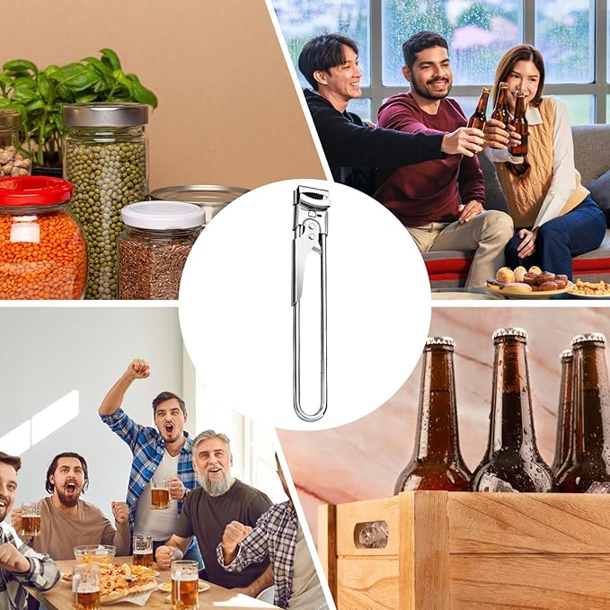 Can Openers For Seniors,Kitchen Utensil With Easy Grips | Bottle Opener,For Camping Drinks Beer Consumption Kitchen Chef Weak Hands And Seniors