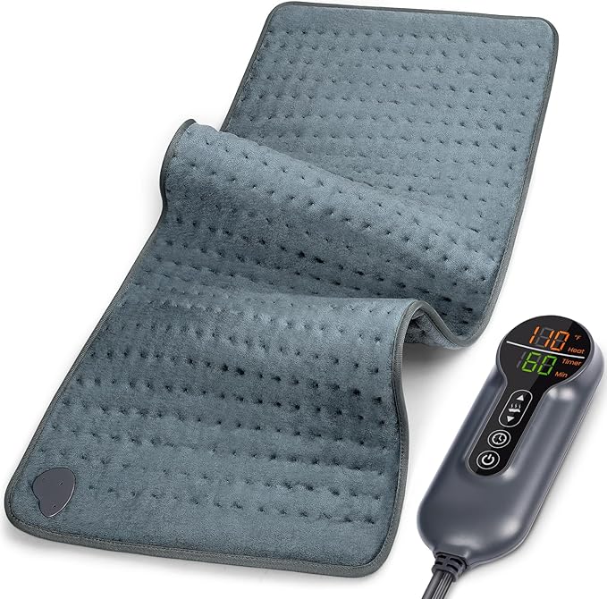 Heating Pad - Electric Heating Pad for Back Pain and Cramps Relief, Moist Heat Pad for Shoulder, Knee, Neck, 6 Heat Settings & Auto Shut Off and Machine Washable, 33" x 17"