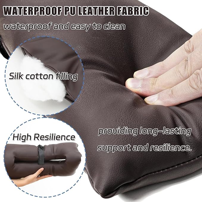 Bedside Commode Cushion - Washable 16.5" X 16.5" Thick Pad PU Cover with Fixing Straps for Commode Chair,Portable Toilet Seat Cushion for Seniors Raz Shower Chair Seat,Blue
