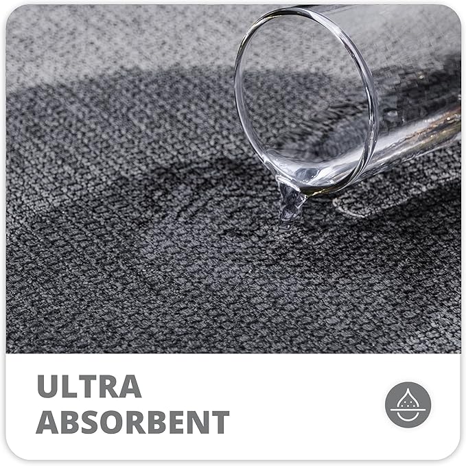 Bosap Bath Mat,Ultra Thin Bathroom Runner Rugs,Large Bath Mats for Bathroom,Quick Dry,Non-Slip,Machine Washable,Low Pile,Bath Rug,Shower Outside,Sink,Home Decor Accessories.Dark Grey,3'x6'(36x72inch)