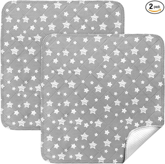 Waterproof Bed Pads Washable, Absorbent Chuck Pads for Incontinence, Waterproof Mattress Protector for Seniors, Bedwetting Kids, Hospitals, Pets, 21"x22" 2 Pack