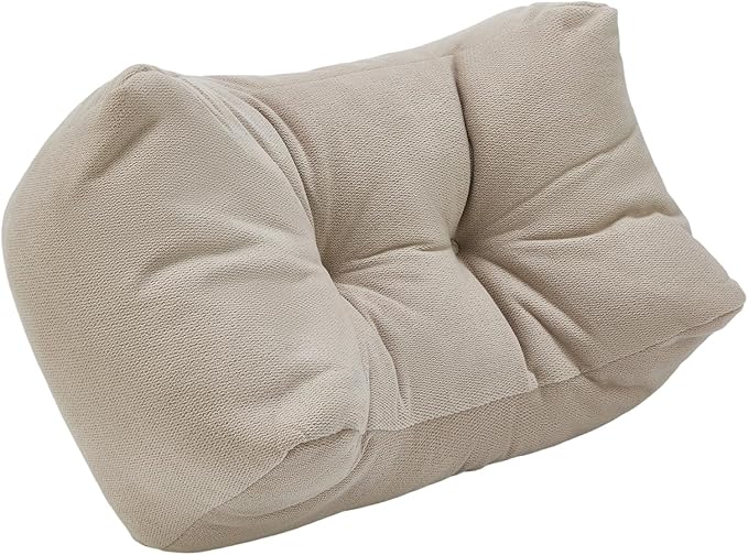Lumbar Support Pillow Small Lower Back Pillow for Office Chair, Car Seat, and Desk Chair Ergonomic High-Elasticity Cushion for Pain Relief and Comfort on Sofa, Bed, or Travel (White)