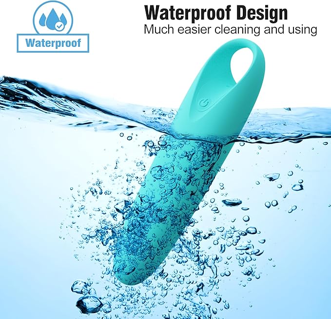 Portable Handheld Electric Back Massager - Mini Waterproof&Rechargeable Handheld Deep Tissue Neck (Light Blue)
