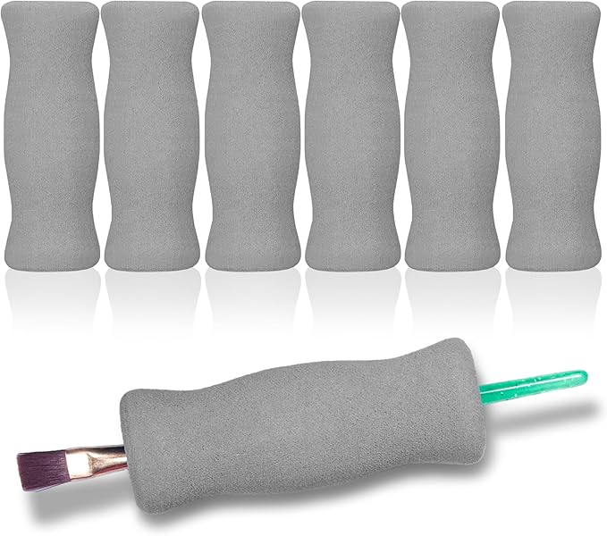 Soft Foam Pencil Grip for Kids and Adults, Open Slip Easy Insert Pen Paint Brush Holder for Right-Handed and Left-Handed Use