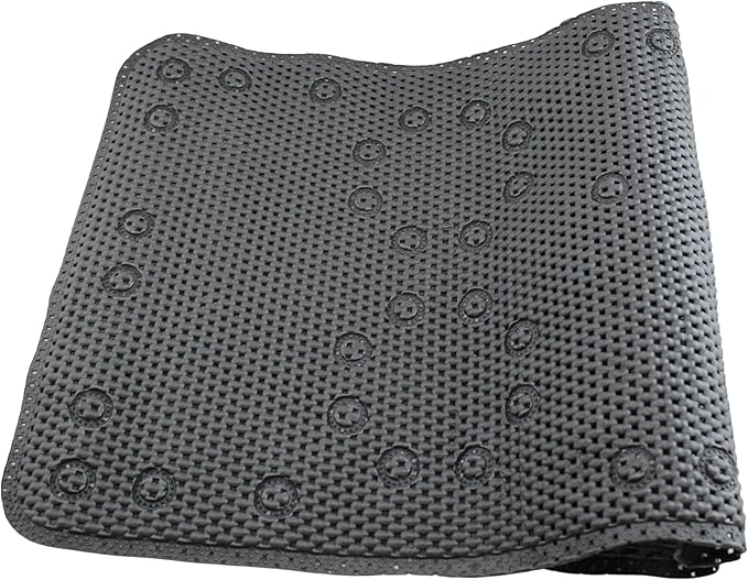 Deluxe Non Slip Shower and Bathtub Mat – Soft Cushioned Foam Bath Mat with Suction Cups and Drain Holes – Machine Washable Spa Tub Mat 36” x 17” (Black)