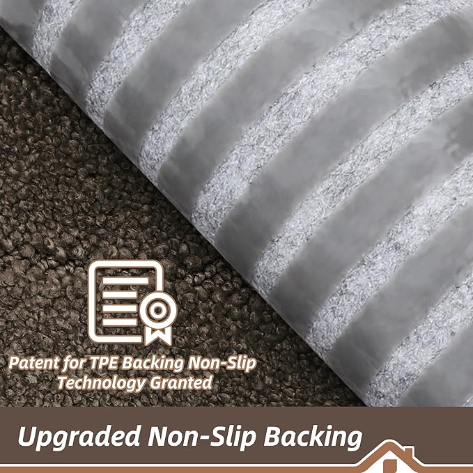 BEQHAUSE Edging Stair Treads for Wooden Steps 9" x 28", Non Slip Carpet Stair Treads Indoor Stair Runners, Soft Stair Rugs, Machine Washable, 100% Polyester, TPE Backing, 15pcs, Brown