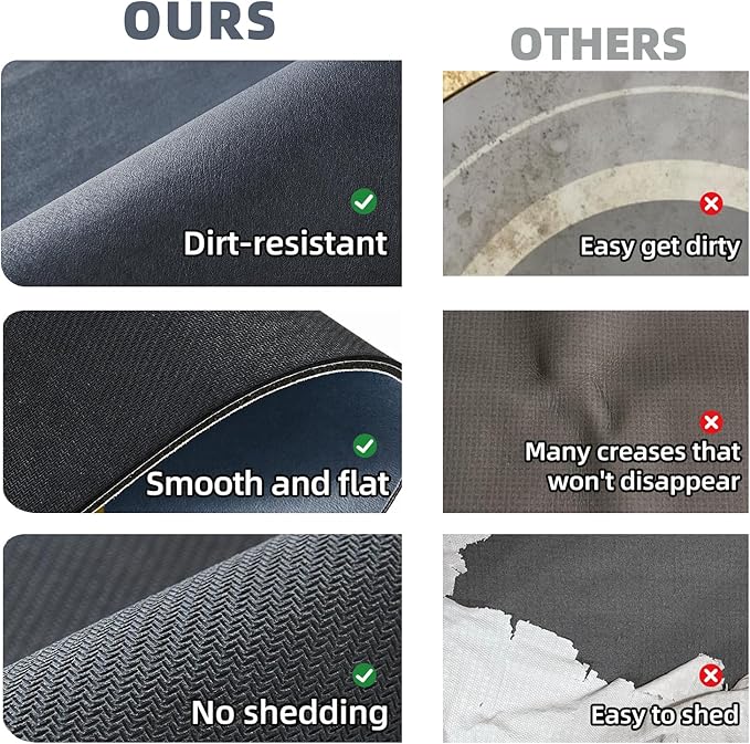 TYUU Bathroom Mat Quick Dry, Bathroom Rugs Non Slip Washable Thin Absorbent Bath Mat Fits Under Door Bathroom Floor Mat Perfect for Bath, Shower, or Sink 36"x48" Navy Blue
