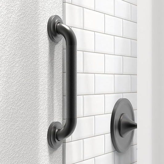 1-1/4" Knurled Grab Bar, ADA Compliant Bath Safety Shower Handrail, Bathroom Mobility Aid Handle for Seniors and Disabled, Heavy Duty 500lbs Support