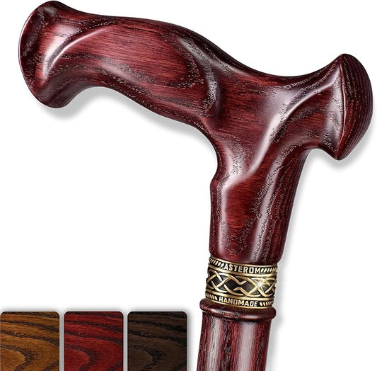 Asterom Handcrafted Canes for Men - Ergonomic, Stylish, Wooden Walking Cane for Men, Cool Walking Sticks for Seniors