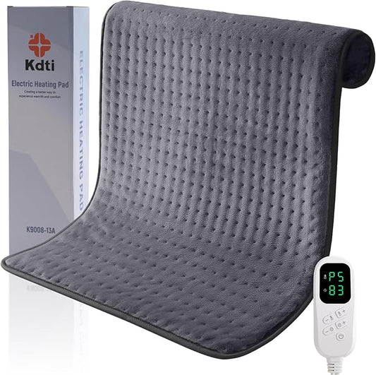 Extra Large Heating Pad for Back Pain Relief, 32"x24" King Size Electric Heating Pad for Period Cramps & Body Shoulder Legs Knee Feet, 6 Heat Settings, Auto-Off, Machine Washable, Gifts for Women Men