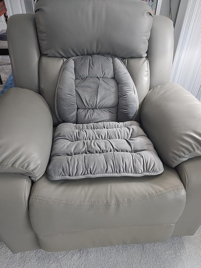 ALIBO Firm Style Chairs Recliner Lumbar Back Support Nonslip Seat Pads Cushion Low Back Pain Relief Warm Lumbar Rest Pillow