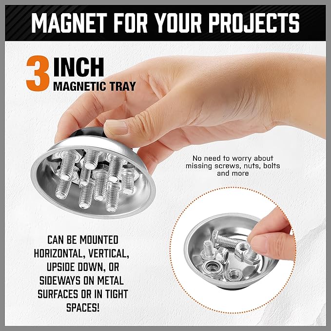 HORUSDY 4-Piece Telescoping Magnetic Pickup Tools Set - Extendable Magnetic Pick Up Tools，Flexible Bendable Spring Magnet Stick