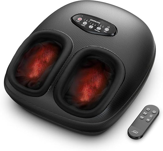Snailax Foot Massager with Heat, Foot Massager for Neuropathy Plantar Fasciitis Deep Kneading Compression Vibration Feet Massager Machine Remote Control, Foot Warmer Fits Size 13,Gifts for Men Women