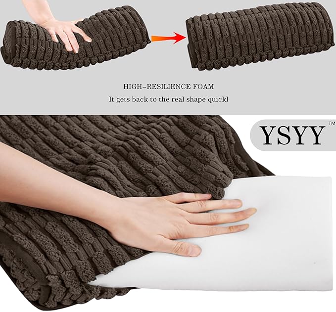 Memory Foam Headrest Pillow for Neck Pain Relief & Cervical Support - Ergonomic Neck Cushion for Office Chair, Car, Recliner, Sofa - Breathable & Pressure Relief(Brown, 17" W x 2.7" D)