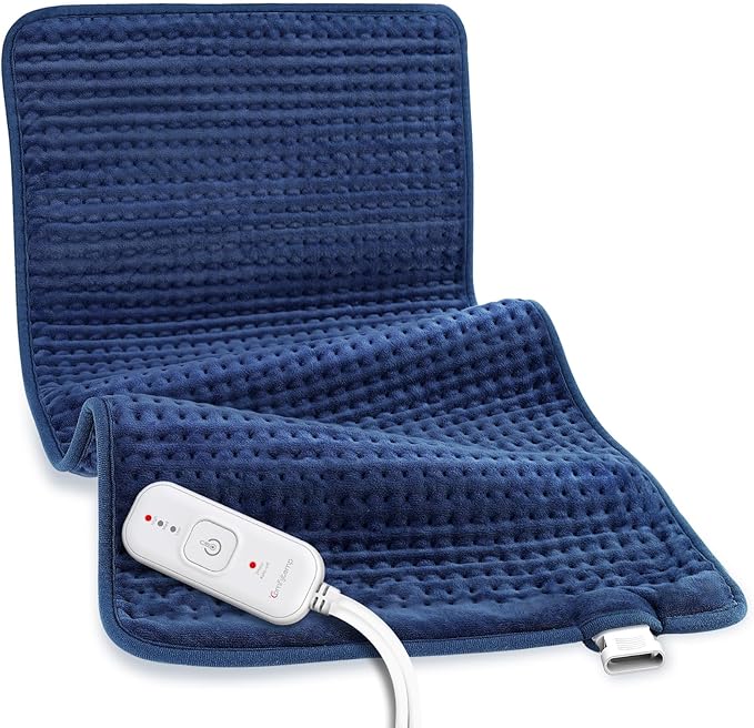 Comfytemp Extra Large Heating Pad for Back & Period, 33''x 17'' King Size FSA Eligible Pack, Birthday Gifts for Women Men Mom Dad & Mother Day Gift, HSA Electric XL Heat Wrap for Body, Washable, Blue
