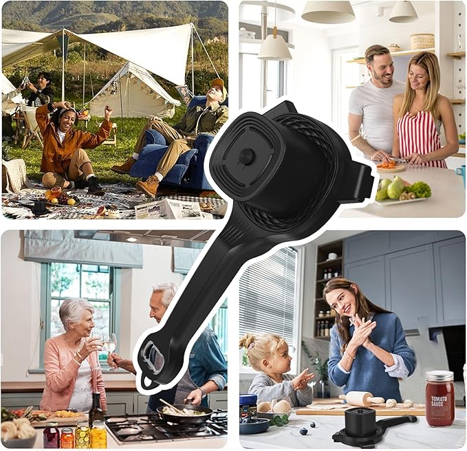 Electric Jar Opener, Bottle Opener, Smoothly Electric Adjustable Design, Comfortable Easy-Grip Handle, Multifunctional for Seniors & Weak Hands & Kids, Gift for Mother