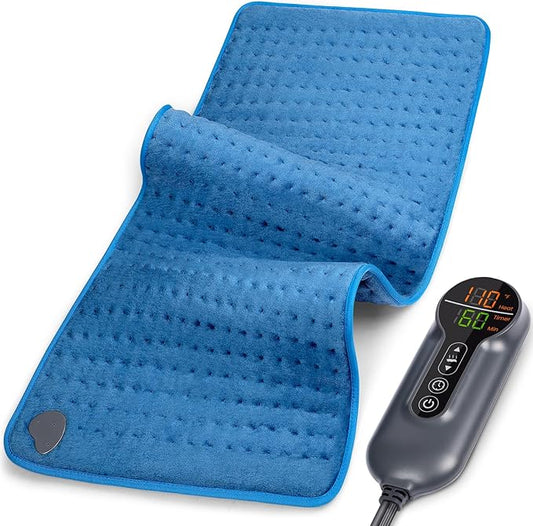 Heating Pad - Electric Heating Pad for Back Pain and Cramps Relief, Moist Heat Pad for Shoulder, Knee, Neck, 6 Heat Settings & Auto Shut Off and Machine Washable, 33" x 17"