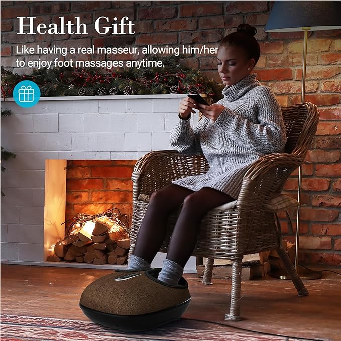 Foot Massager with Heat, FSA Eligible HSA Store, Shiatsu Feet Massager with Remote Control, Multi-Level Compression Knead Foot Massage for Neuropathy & Plantar Fasciitis, Mothers Day Gifts for Mom