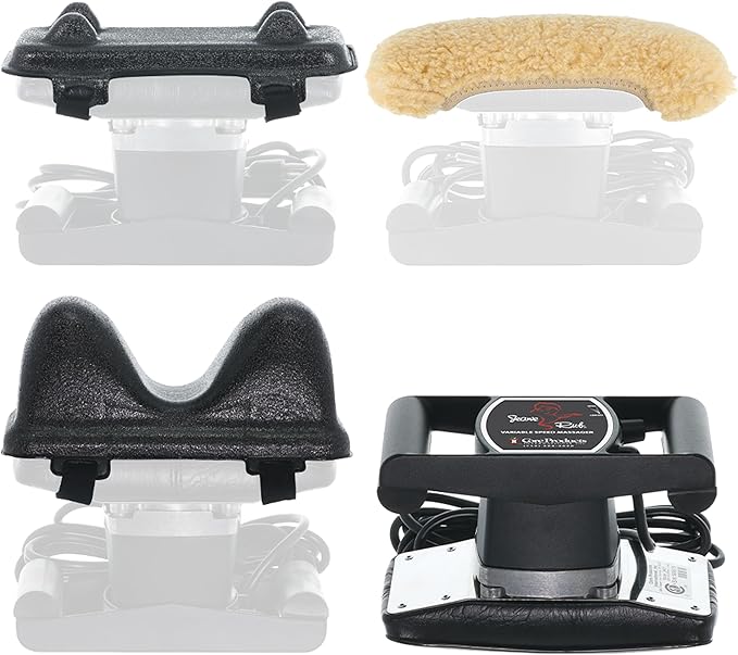 Core Products Jeanie Rub Massager Deluxe Package - Variable Speed Electric Massager for Deep Tissue Pain Relief, Full Body Massage, Back & Shoulder Massager w Fleece Pad Cover & Trigger Point