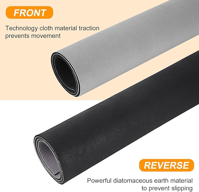 Double Non-Slip Workout Mat for Ellipse Leg Exerciser, Ellipse Machine Mat, Exercise Mat for Under Desk Ellipticals, Suitable for Electric Seated Foot Pedal Exerciser, 23.6" × 19.7"