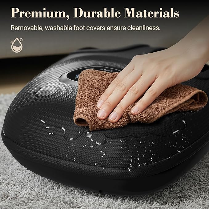 CuPiLo Foot Massager FSA Eligible HSA, 2026 Upgraded Mothers Day Gifts for Mom, Feet Massager with Heat for Plantar Fasciitis Relief, 5 Levels Compression & Vibration Massage for Neuropathy