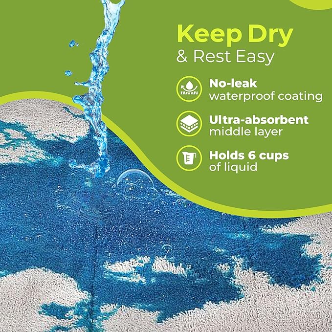 PeapodMats Bedwetting & Incontinence Waterproof Bed Mat - Reusable Underpad. Secure Placement & Breathable. Washable. Enviro Friendly 3x5 (Sand) Mattress Protector & Pee Pad for Kids & Adults