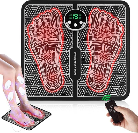 Phixnozar TENS & PMS, Transcutaneous Electronic Nerve Stimulator, EMS Foot Massager Mat for Muscle Relaxation,Back & Leg Foot Massage