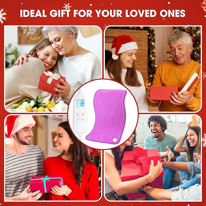 FluffyWarmth Electric Heating Pad for Back, Extra Large 17''x 33'' XXXL for Full Body,Menstrual Period Cramps,Neck Shoulder Back Pain Relief, 6 Heat Settings 4 Timers Heating Pad, Gifts for Women Men