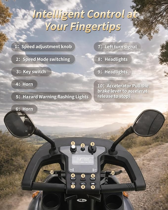 Ecomobi All-Terrain Heavy Duty Mobility Scooter for Seniors & Adults, 1000W Powerful Motor, 550 lbs Weight Capacity, 32 Mile Extended Range, 9 MPH, 13” Pneumatic Tires, Full Suspension, FDA Cleared