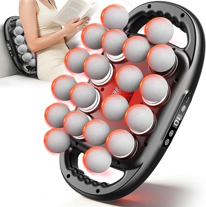 20-Head Massage Gun Deep Tissue, 9 Modes & 9 Intensity Levels Body Percussion Muscle Massager, Quiet Electric Handheld Massage Tools for Neck, Back, Shoulder, Waist, Leg, Feet, Daily Relaxation