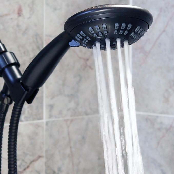 6 Function Luxury Handheld Shower Head - Adjustable High Pressure Rainfall Spray With Removable Hand Held Rain Showerhead For The Bathroom, 1.8 GPM - Oil-Rubbed Bronze & California Certified