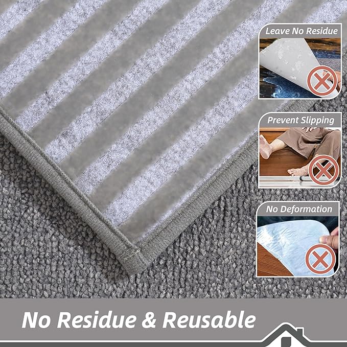 BEQHAUSE Stair Treads for Wooden Steps 28inX9in, Non Slip Carpet Stair Treads Indoor Stair Runners Machine Washable, Soft Stair Rugs Mat Surface Polyester TPE Backing, 15pcs, Grey