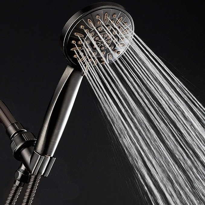 AquaDance High Pressure 6-Setting Oil Rubbed Bronze 4" Handheld Shower with Hose, The Ultimate Shower Experience Officially Independently Tested for Strict US Quality & Performance Standards – 1.8 GPM