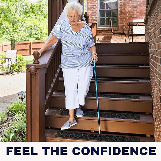 Outdoor Stair Treads Non Slip – 30" x 6" – 12-Pack Waterproof 80-Grit Grip Strips for Wooden Steps – Anti Slip & Anti Skid Step Treads – by STEPCORE