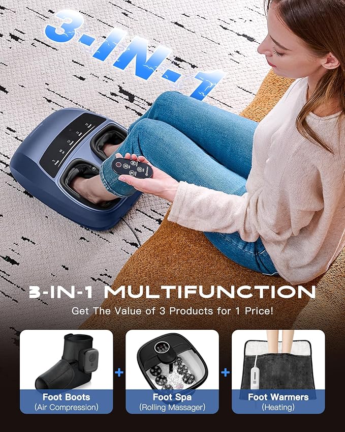 KINGJOY Foot Massager with Heat - Professional Shiatsu Deep Kneading for Neuropathy & Plantar Fasciitis Relief | 2026 Upgraded Model | Gifts for mom