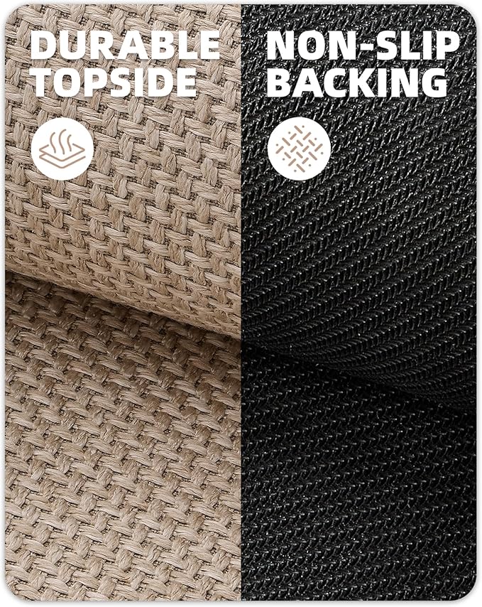 Color&Geometry Oversized Door Mat Non Slip Rubber Backed, 24"x36" Front Door Mat Indoor Outdoor Rug, Dirt Trapper Doormat, Heavy Duty Front Door Rugs, Oatmeal Beige