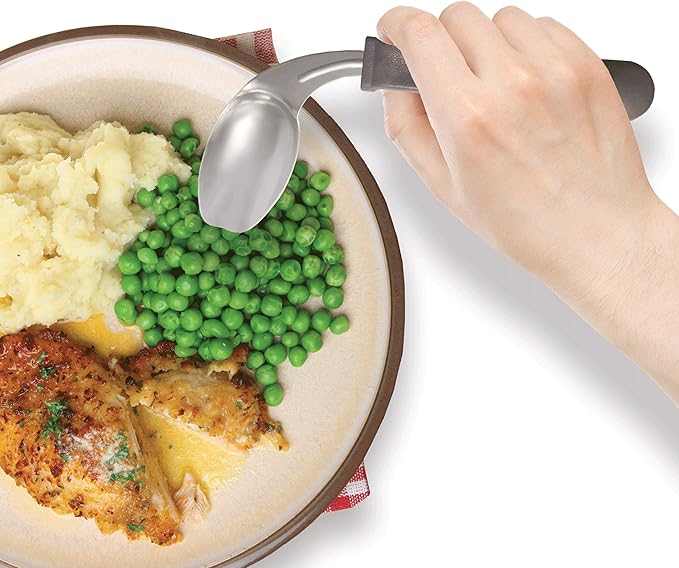Rehabilitation Advantage Right Handed Grip Easy Offset Spoon