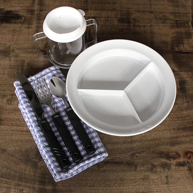 Rehabilitation Advantage Utensil Set with Lightweight Plastic Handles