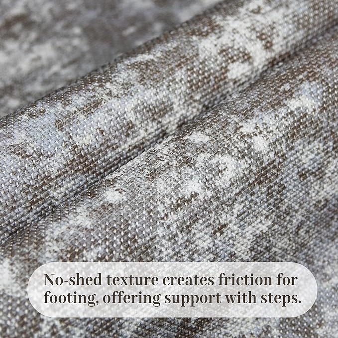Non Slip Floor Runners for Dogs 2.6x12 Washable Runner Rug Abstract, Joint Support for Senior Dogs, Woven, Extra Grip Traction Runners for Hallway, Entryway, Walkway, Brown